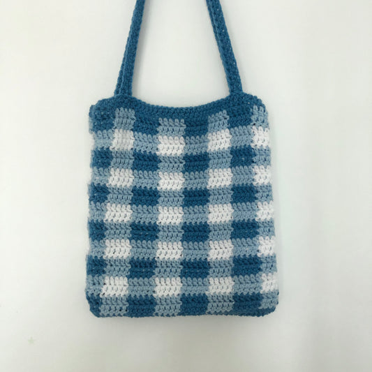 Crochet Gingham Tote bag