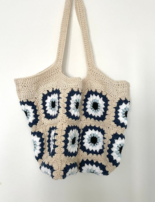 Crochet Handmade Evil Eye Large Tote Bag